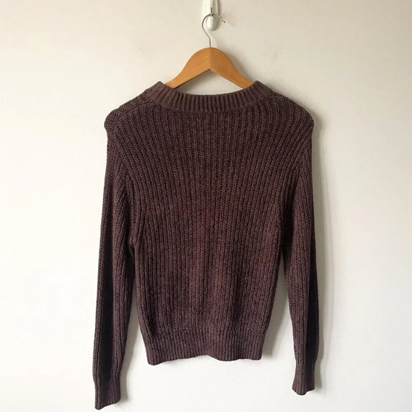 Aritzia  Wilfred Essential Chenille Sweater Chocolate Brown Size XXS - Picture 6 of 8
